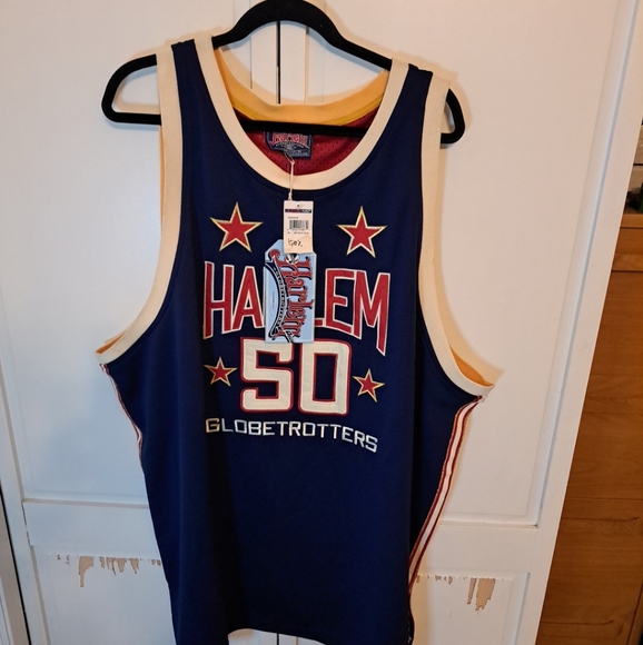 Harlem Globetrotters 75th Anniversary Blue Basketball Jersey #50 Goose 4XL NWT